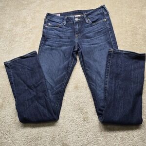 Classic Dark Blue Women's Straight-Leg Jeans